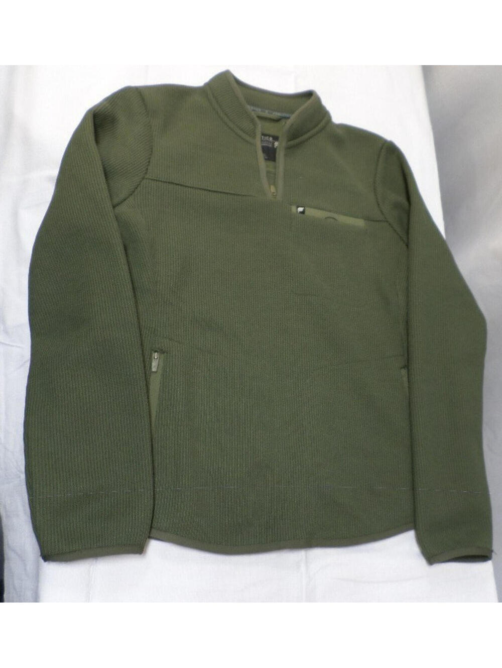 EUC DESIGNER FABLETICS 01847 1/4 ZIP MOCKNECK PULLOVER GREEN JACKET SIZE LARGE